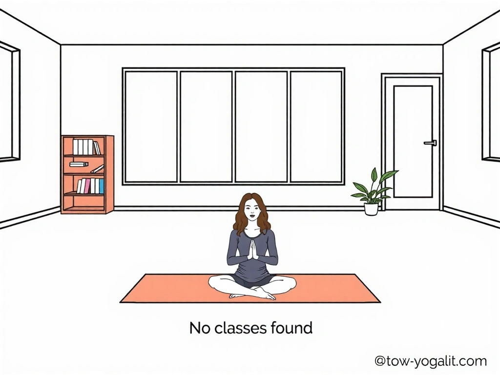 No classes found illustration, showing a person sitting calmly with empty space around them, symbolizing peace and quiet.